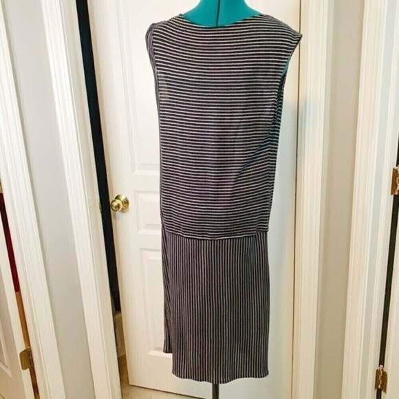 Derek Lam Drape Neck Drop Waist Sleeveless Casual Lightweight Dress - Picture 8 of 14